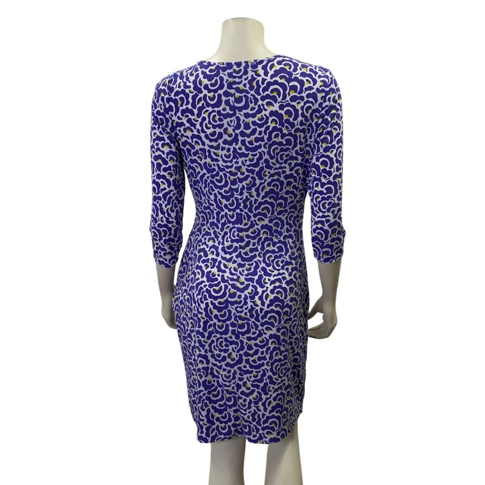 Laundry By Design Purple & White Wrap Dress 3/4 Sleeves Size10‎ - Picture 7 of 9